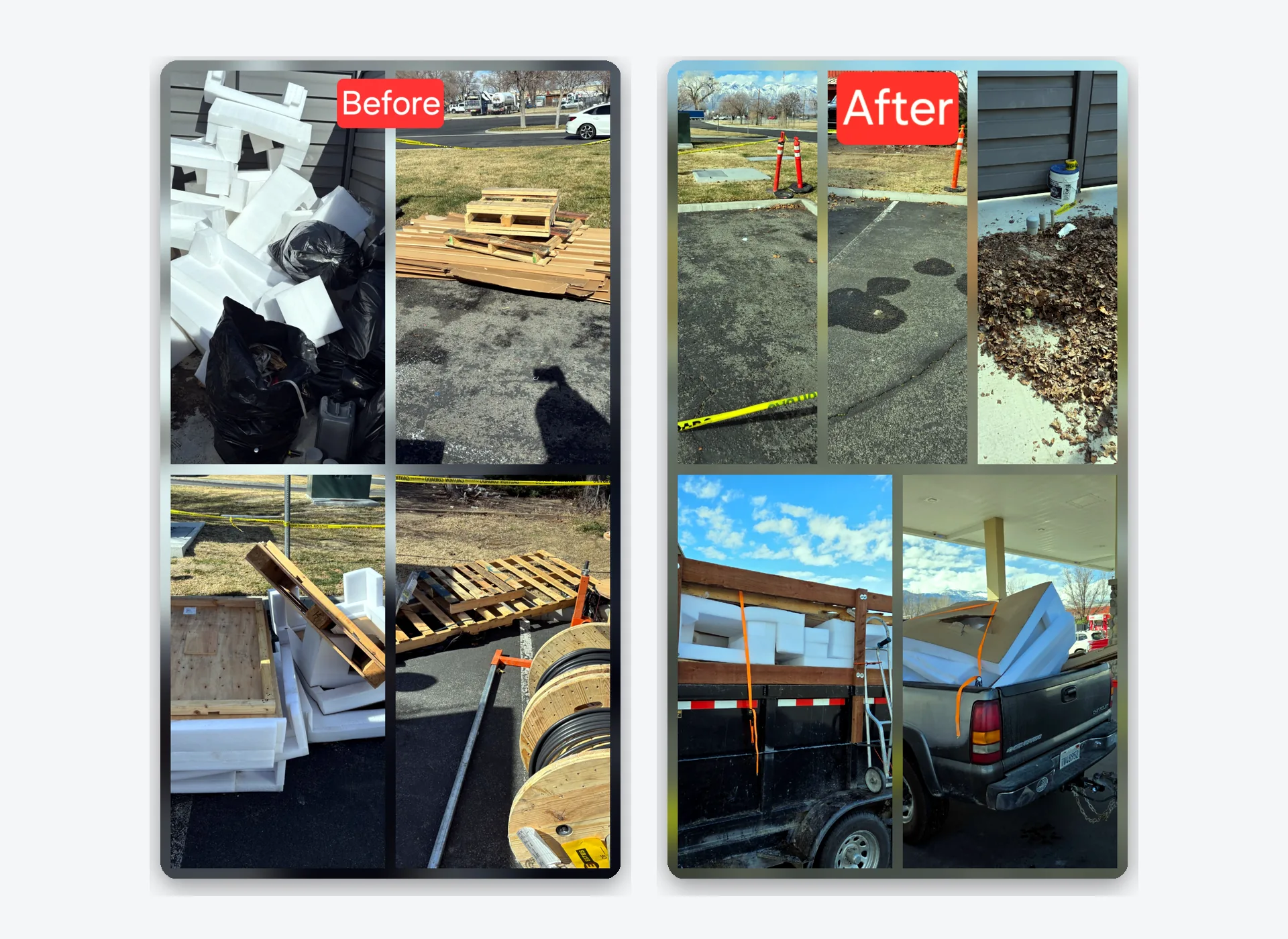 dunkthejunk junk removal before after